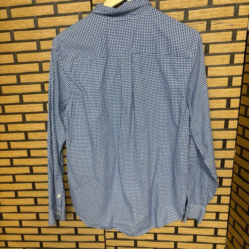 Ralph Lauren Blue And White Checkered Button Down Shirt Boys‎ Size XL
